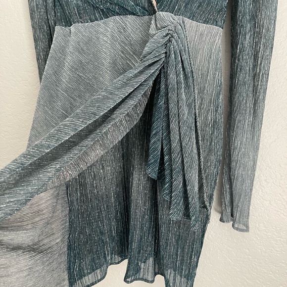 PatBO Ombre Lurex Faux Wrap Mini Dress size 12 - Picture 5 of 9